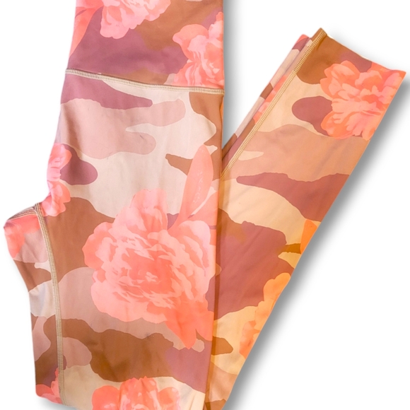 MIMI - Size Medium Bright Pink & Orange Workout / Yoga Tights Leggings - Picture 2 of 5